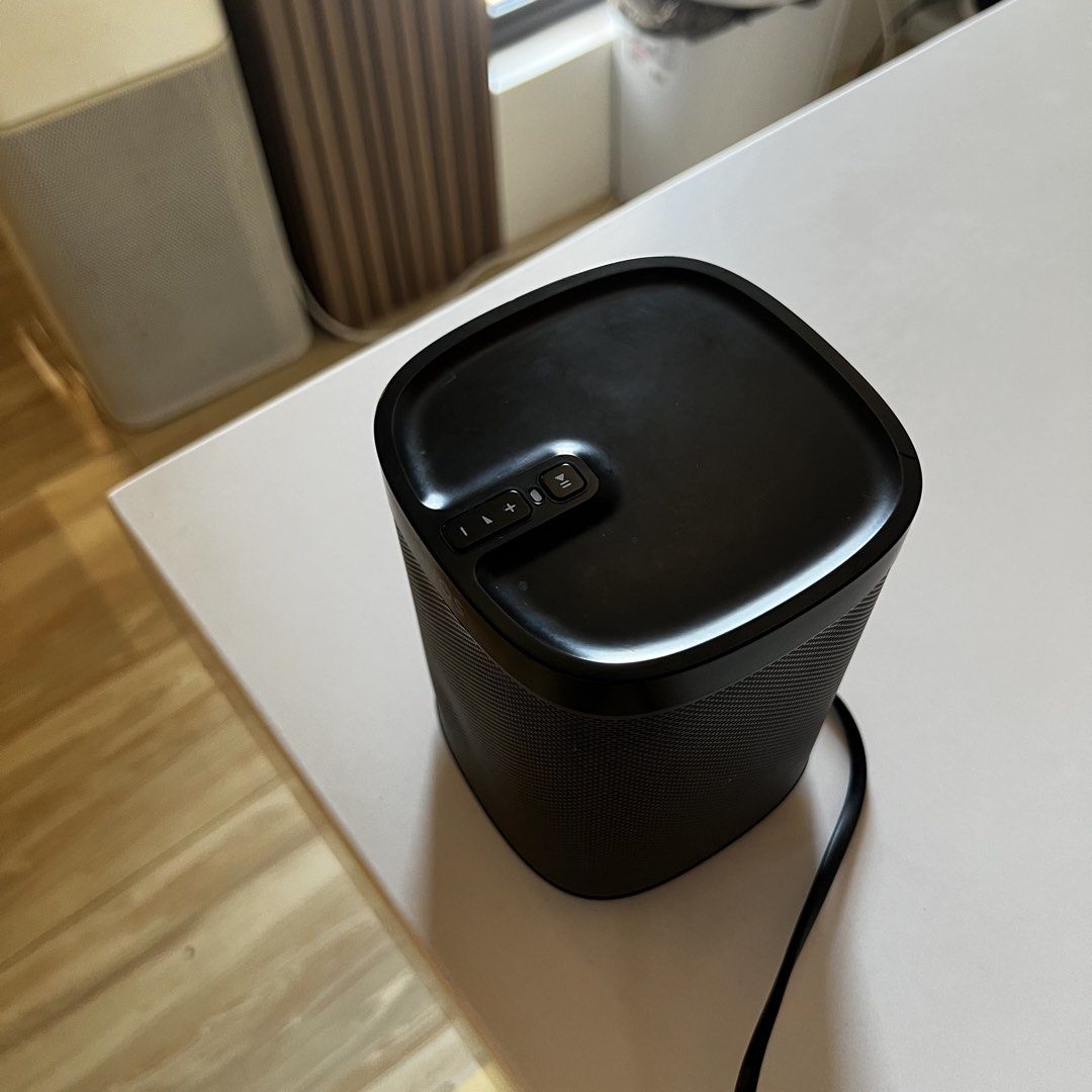 Sonos One Smart Speaker - Black (Category: Soundbars, Speakers & Amplifiers) located in Quezon City. Submitted by sisyphus.happy (Listing ID 1464374142, Image 3). Description: Selling a Sonos PLAY:1 compact wireless smart speaker in black finish. I have another one available. Can be bought as a bundle for ₱11,000 🙏 * Sound Quality: Deep, crystal-clear sound with rich bass in a compact footprint. * Connectivity: Connects seamlessly over Wi-Fi via