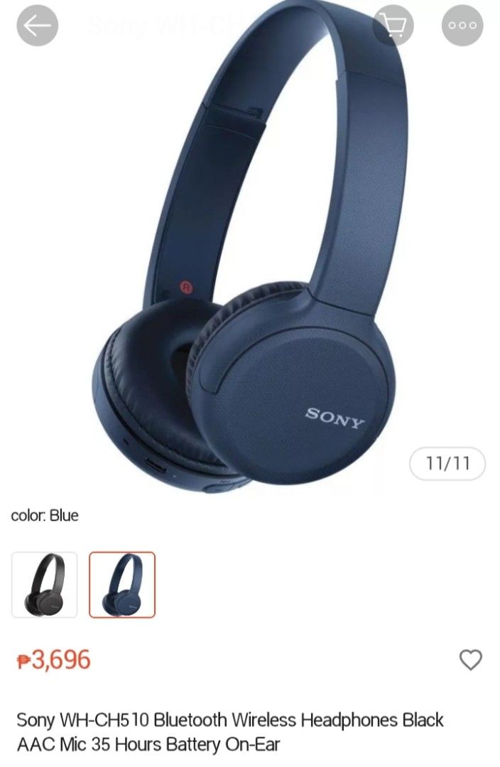SONY WH-CH510 BLUETOOTH HEADPHONE (Category: Headphones & Headsets) located in Cabuyao City. Submitted by Bike_Clothing10 (Listing ID 1464473828, Image 1). Description: READ FIRST... FOR SALE: SONY WH-CH510 BLUETOOTH HEADPHONE Excellent Condition Loud Sound Very solid and superb quality sound Good Battery Life Legit PRICE: 1500 + SF PICK UP OR SHIPPING LOCATION: Cabuyao Laguna -NO COD/COP- DM📩.