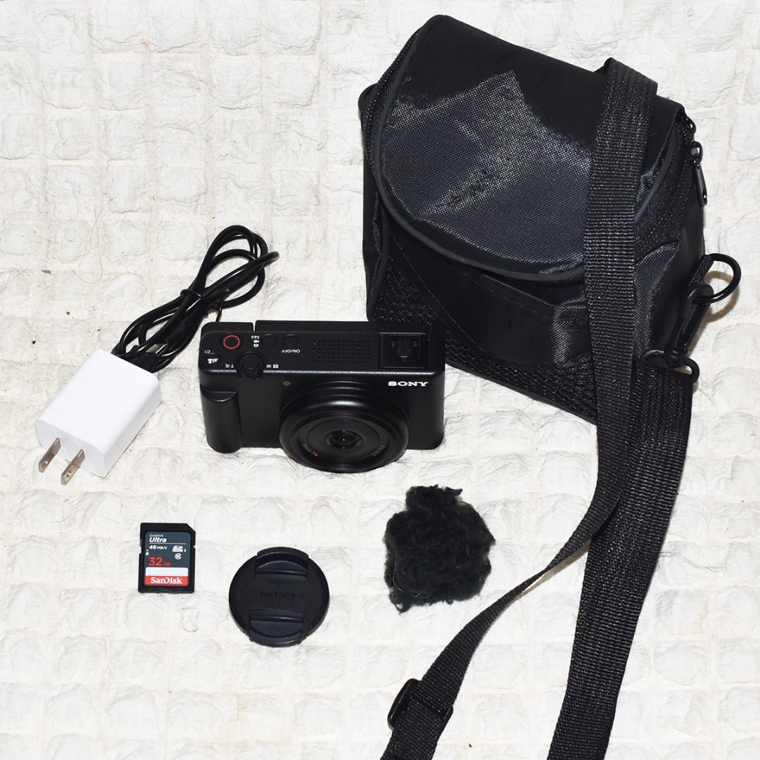 Sony ZV-1F, 4K Compact Vlog Digital Camera w/ camera bag (Category: Cameras) located in Pasig City. Submitted by danielkim74 (Listing ID 1464457467, Image 1). Description: Sony ZV-1F, 4K Compact Vlog Digital Camera w/ camera bag Perfect for vlogging. Ultra-wide-angle 20 mm2 prime lens, ideal for group selfies and background scenery Wind screen for Clear Voice Recording outdoors Vari-angle LCD for selfies Built-in Directional 3-Capsule Mic for hig