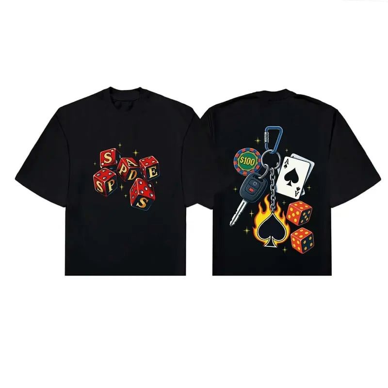 Spades Keychain Boxy Crop Tee (2XL) (Category: Tshirts & Polo Shirts ) located in Manila. Submitted by skmhm (Listing ID 1464454190, Image 1). Description: - Black SPADES graphic tee - Size: 2XL - Boxy Crop Tee RFS: Wrong size (Too Large).