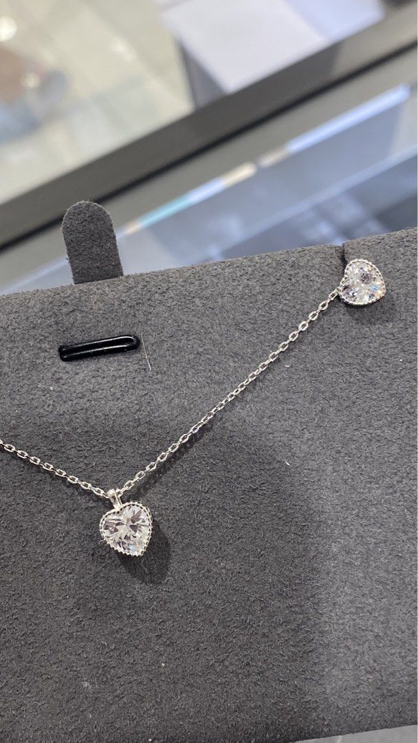 Sparkling Heart Necklace and Earrings set (Category: Necklaces) located in Manila. Submitted by Pandorahope_30 (Listing ID 1464371139, Image 3). Description: - with receipt - with box - lifetime free cleaning - 925 Sterling Silver - zirconia stone - payment first policy - onhand & ready to ship.
