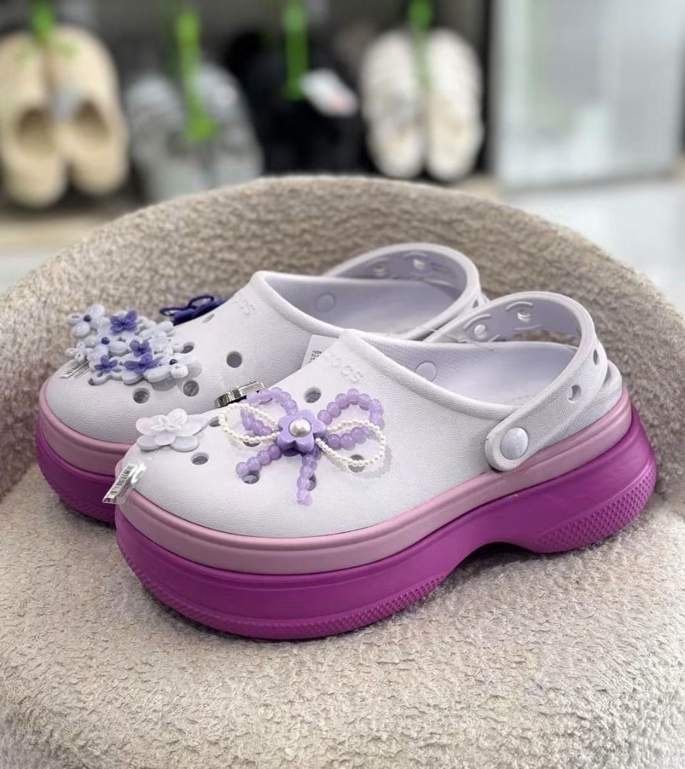 Stacked Clog - Grapeberry (Category: Wedges) located in Rizal. Submitted by hiraya16 (Listing ID 1464117592, Image 3). Description: W5 to W9 Available Onhand ready to ship DM ✉️ J&T - Lalamove - LBC.