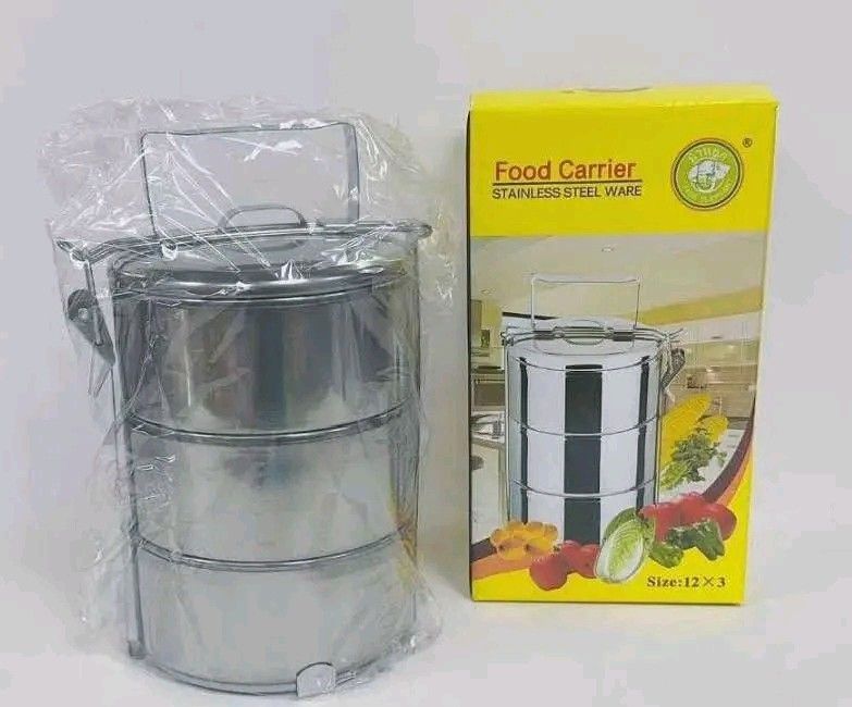 stainless lunch container (Category: Food Organization & Storage) located in Manila. Submitted by asstditems (Listing ID 1464363643, Image 1). Description: 😍Stainless Lunch Box 2layer 💖Size: 12cm 💖Rs: 12cm - 130.