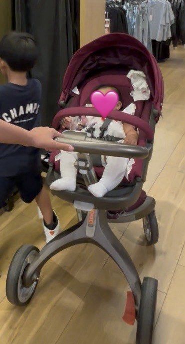 Stokke Stroller (purple/pink) (Category: Strollers) located in Manila. Submitted by goldencrystal_8ba60c (Listing ID 1464435643, Image 2). Description: Stokke Stroller bought in Germany Signs of wear is visible but cannot affect its use. Its very functional and can use it to outdoor activities Foam is still puff and intact. Rfs: not used 📍Mandaue City, Cebu.
