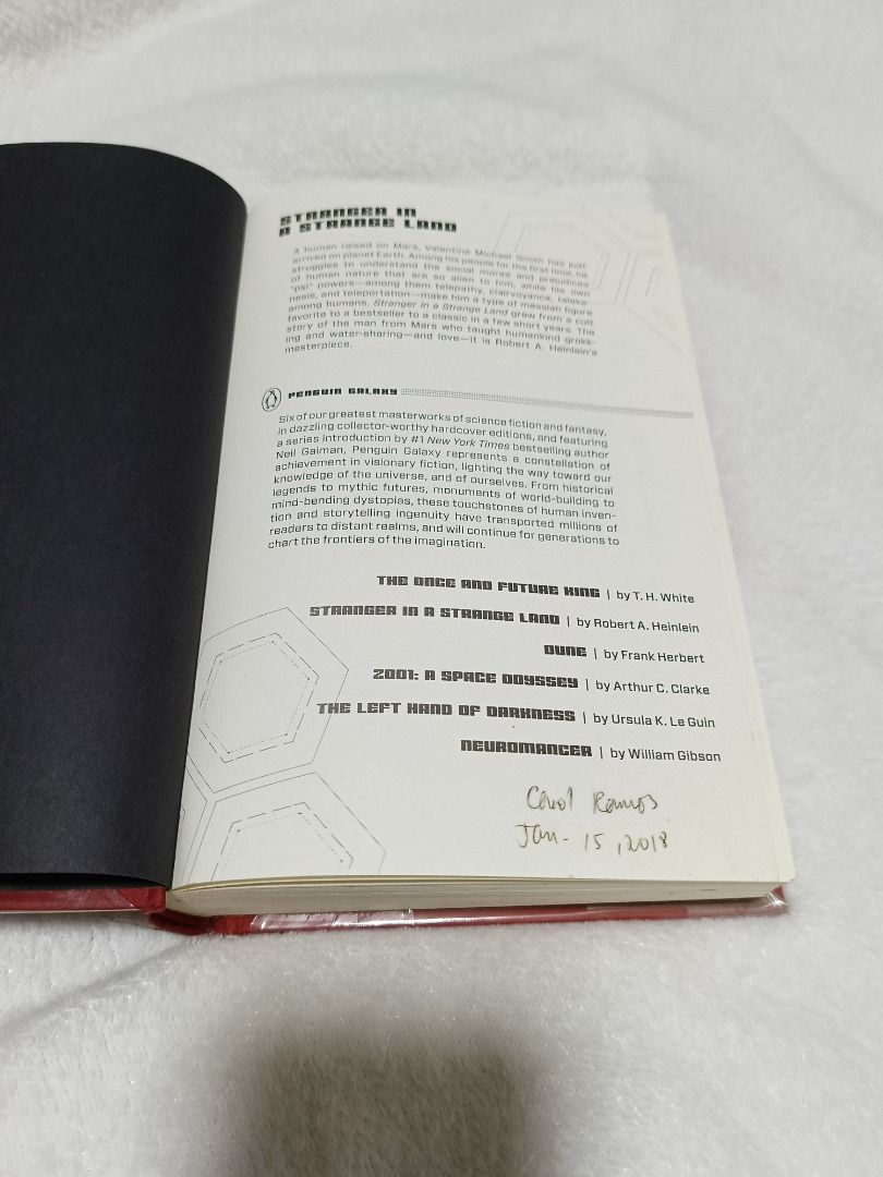 Stranger in a Strange Land by Robert A. Heinlein (Category: Storybooks) located in Quezon City. Submitted by prelovedbooks2026 (Listing ID 1464382952, Image 3). Description: Price: Final - Let's save each other's time Annotations (if any: written with a PERMANENT BALLPOINT PEN, that's why it's CHEAP) NO TO LOW BALLERS (BARAT). WE'RE LISTING OUR STUFF BECAUSE WE NEED TO. - Name inscribed inside the front cover - Minor discoloration and foxing on i