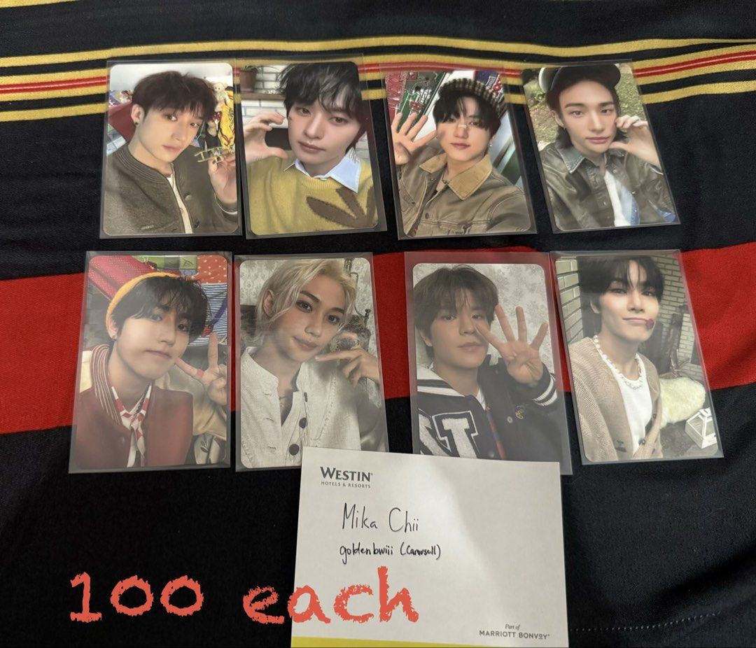 Stray Kids 4th Gen Member Photocards (Category: K-Wave Merchandise) located in Marikina City. Submitted by goldenbwiii (Listing ID 1464459745, Image 1). Description: wts lfb Stray Kids 4th Generation Member Pcs (Chan, Lee Know, Changbin, Hyunjin, Han, Felix, Seungmin, I.N) - Prices shown in the pictures. - All in mint condition - Message for inquiries and availability check. Can give discount for those getting a lot. - Official photocards. - MOP: