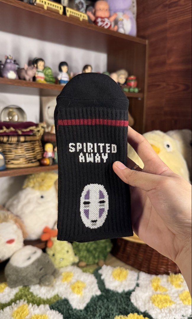 STUDIO GHIBLI - KAONASHI LONG SOCKS (Category: Socks & Tights) located in Tarlac. Submitted by chihiroshane (Listing ID 1464556690, Image 1). Description: spirited away (kaonashi) long socks 3 pcs available.