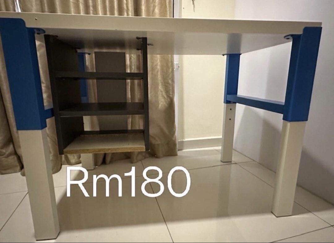 Study table ( IKEA ) (Category: Tables & Sets) located in Kluang. Submitted by ch.l0e0_0 (Listing ID 1464441104, Image 2). Description: Can negotiate a bit .
