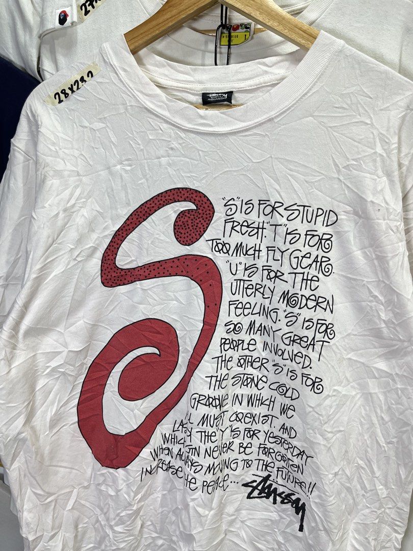 Stussy Graphic T-Shirt (Category: Tshirts & Polo Shirts ) located in Manila. Submitted by aldrenyap109491 (Listing ID 1464359865, Image 2). Description: 💎STUSSY (LASER PRINT) 🔳CONDITION:9.7/10 EXCELLENT 🔳COLOR RATE:9.7/10 🔳DIMENSION:28X23.2 🔳BEST FIT: XL 🔳MOP:GCASH/CASH 🟥ISSUE: NEED WASH MINE:₱1,000 (FREE SHIPPING) (AUTOMATICALLY YOURS) 📍 POBLACION PUROK 5 KOLAMBUGAN LDN (9207).