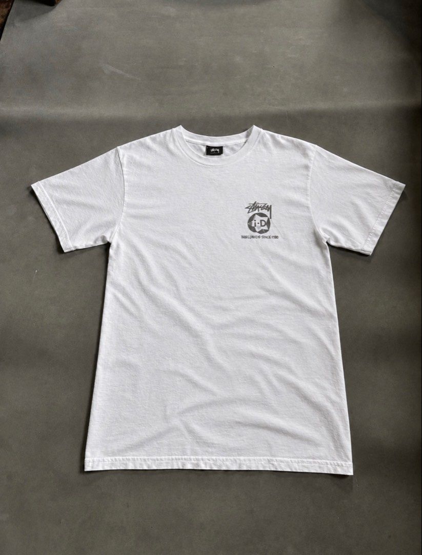 Stussy ID Worldwide Collab Tee (Category: Tshirts & Polo Shirts ) located in Manila. Submitted by nofuckingli (Listing ID 1464356877, Image 1). Description: Stüssy ID Worldwide Collab Tee declared authentic Length: 28 Width: 18 Best Fit: S–M signs of usage, 9/10 condition Color Rate: 9.5/10.