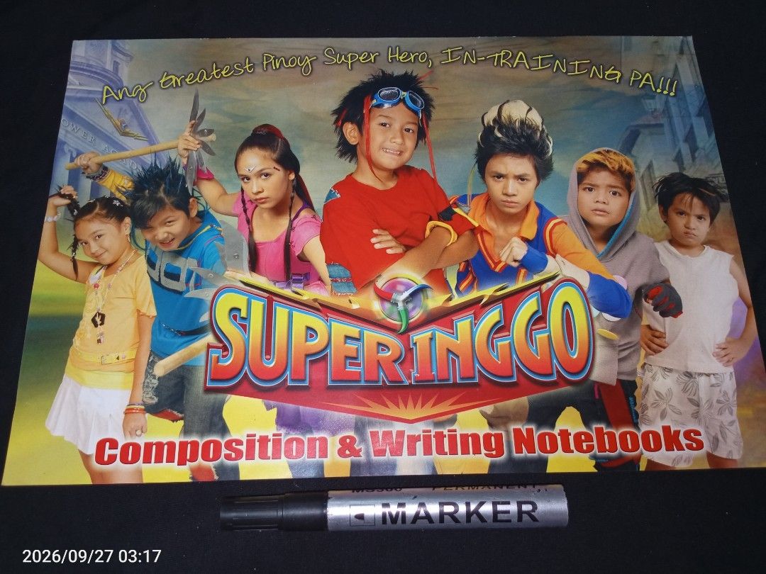 SUPER INGGO Poster ad (Category: Everything Else Others) located in Davao. Submitted by banana.pancake (Listing ID 1464521100, Image 1). Description: Official Vintage Notebook Poster ad of Super Inggo Can be fit with a big frame, paper material is thick..