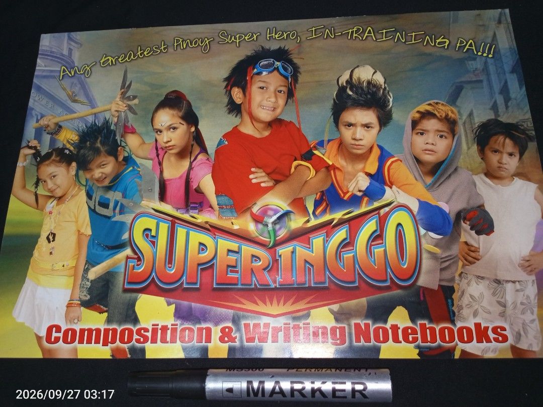 SUPER INGGO Poster ad (Category: Everything Else Others) located in Davao. Submitted by banana.pancake (Listing ID 1464521100, Image 2). Description: Official Vintage Notebook Poster ad of Super Inggo Can be fit with a big frame, paper material is thick..