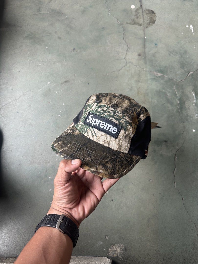 Supreme Mossy Oak Gore-Tex Camp Cap (Category: Caps & Hats) located in Mandaluyong City. Submitted by dhanlumanas (Listing ID 1464521056, Image 2). Description: - Supreme Camp Cap - Iconic Mossy Oak camouflage pattern - Gore-Tex material for water resistance - Adjustable strap for a custom fit - Size: Small/Medium - Made in China (Negotiable).