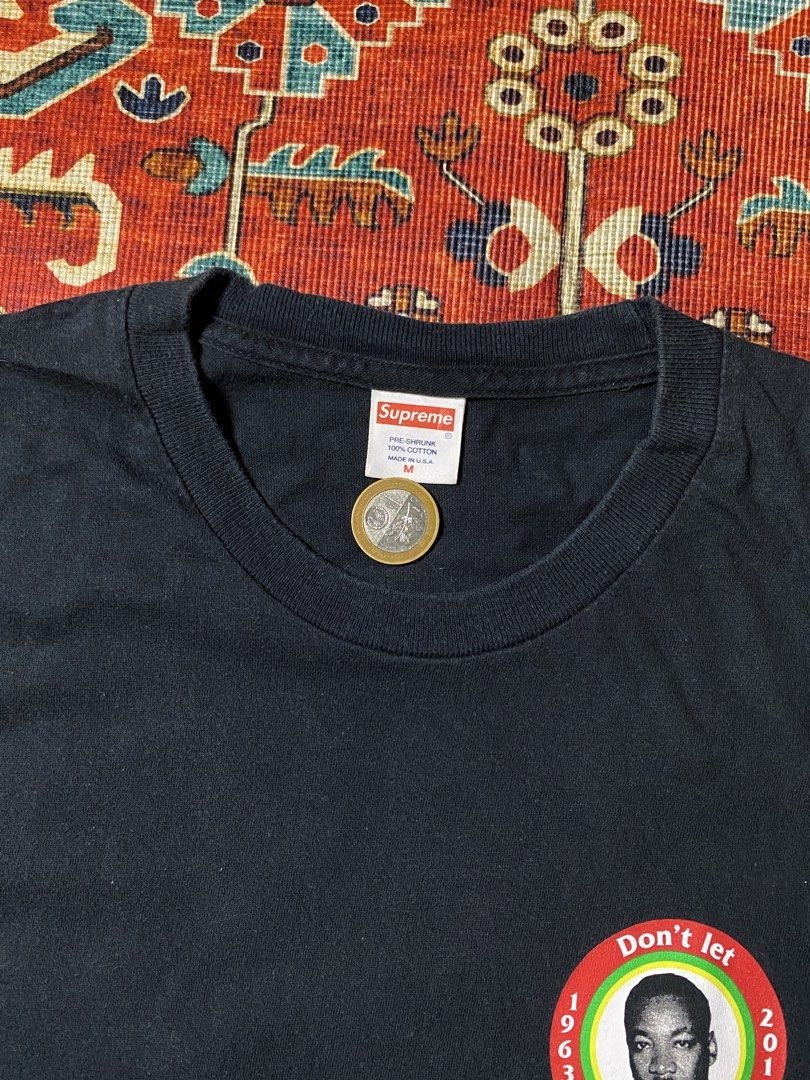 SUPREME X MLK TEE (Category: Tshirts & Polo Shirts ) located in Antipolo. Submitted by asiansnot613 (Listing ID 1464484094, Image 3). Description: wts supreme x martin luther king tee medium | used - good authentic 1.5k shipped dm for more details. antipolo city, rizal📌.