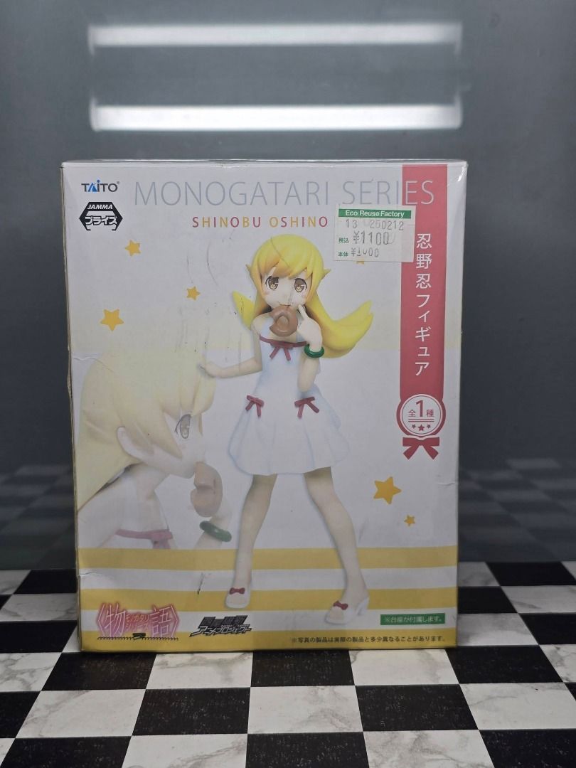 Taito Monogatari Series Shinobu (Category: Figurines & Statues) located in Imus. Submitted by legaspicsv-24358 (Listing ID 1464383229, Image 1). Description: MIB condition - with brown box Eto yung acrylic base na may partner na Hachikuji MOD: Flash, J&T, Lalamove, and LBC Loc: Imus, Cavite.