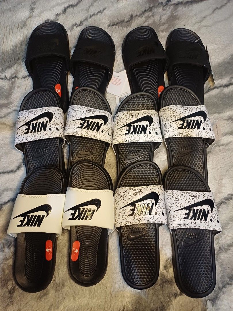 TAKE ALL: 6 Pairs Slides Bundle (Pang-Negosyo) (Category: Slippers & Slides) located in Manila. Submitted by btcopfootwearph (Listing ID 1464540457, Image 3). Description: TAKE ALL / WHOLESALE BUNDLE]Perfect para sa mga gustong magsimula ng maliit na negosyo o mag-resell!Item: 6 Pairs of Nike SlidesPresyo: ₱1,400 na lang lahat (Take All) – Patak na ₱233 lang kada piraso!Kondisyon: Bago / Malinis at ready to sell.Mode of Transaction:Pwede ang Meet