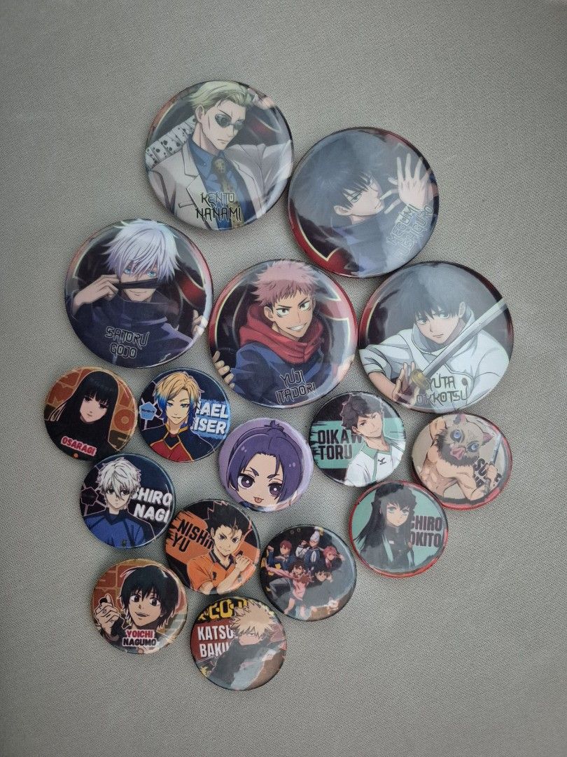 TAKE ALL: Anime button pins (FREE SF) (Category: Art & Prints) located in Malasiqui. Submitted by yoonisthings (Listing ID 1464503857, Image 2). Description: Take All Anime button pins What You See Is What You Get DM for more queries :) SF INCLUDED.