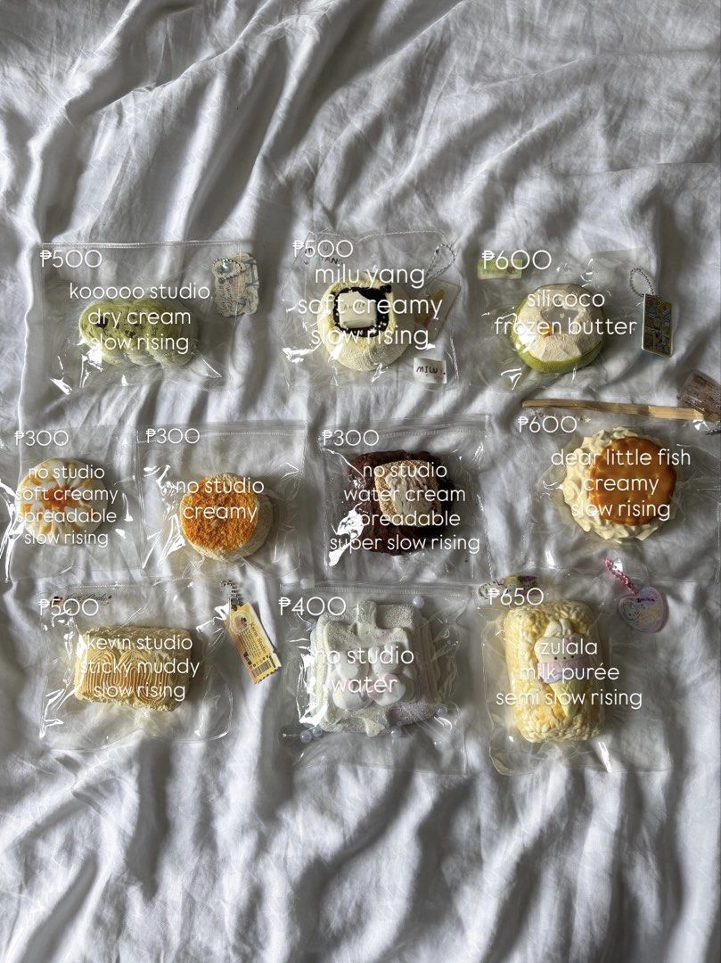TAKE ALL TABA SQUISHIES (Category: Interactive Toys) located in Manila. Submitted by garlicsauce (Listing ID 1464430472, Image 2). Description: take all price (slightly negotiable) free shipping.