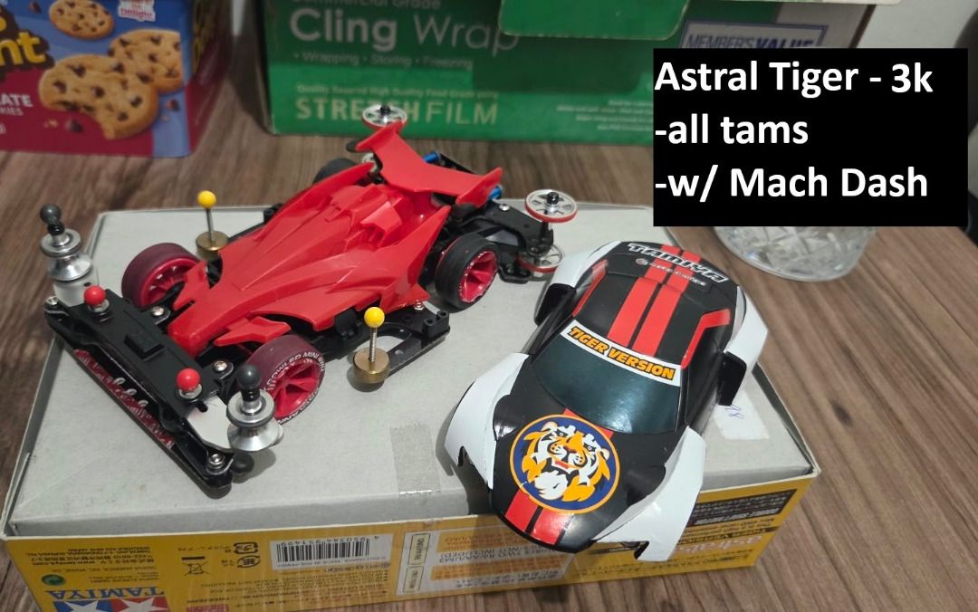 Tamiya Astral Tiger (Category: Remote Control Toys) located in Makati City. Submitted by ompongbugok (Listing ID 1464500437, Image 1). Description: Astral Tiger - 3k -all tams -w/ Mach Dash Meetup Ayala Mall Circuit Makati or Lalamove SF by buyer RFS - di na nagagamit. pambayad ng bills.