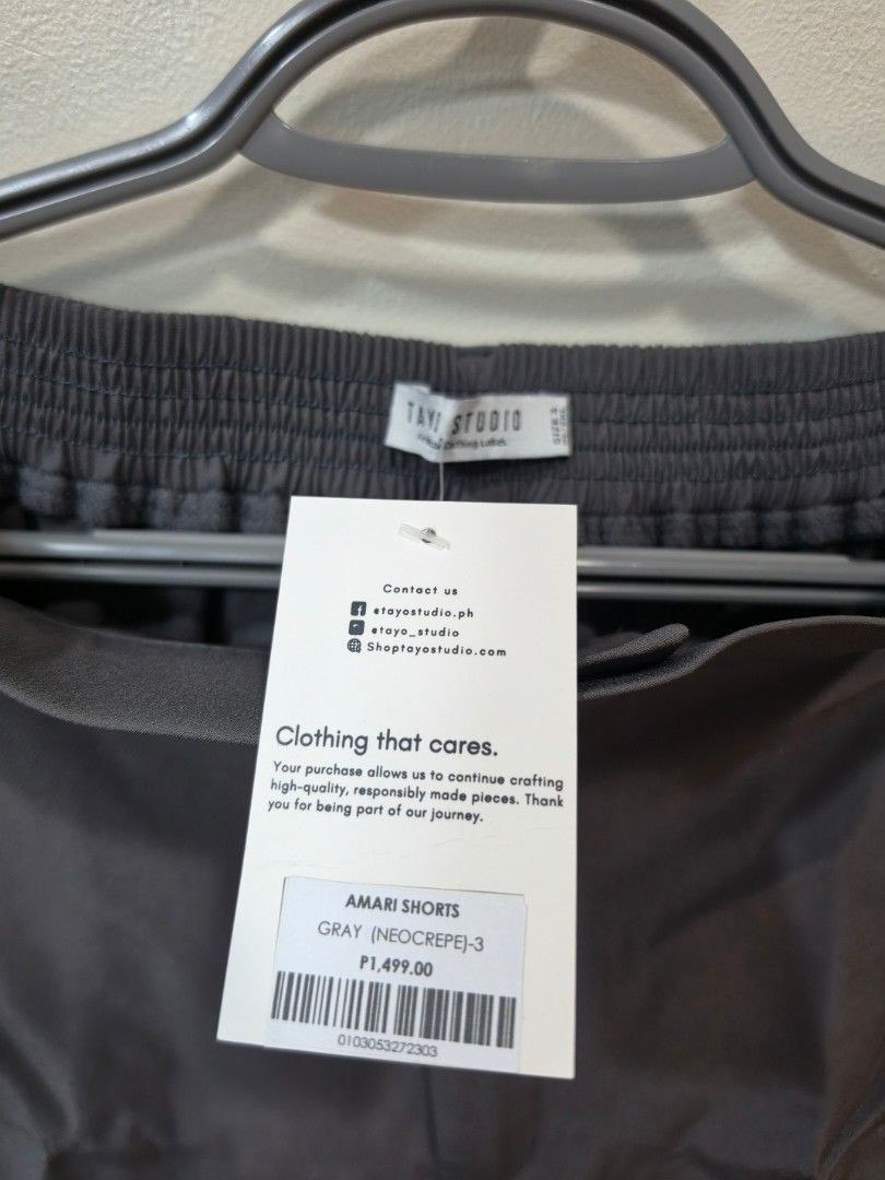 Tayo Studio Amari Shorts in Gray Size 3 (Category: Shorts) located in San Juan City. Submitted by soleil.18 (Listing ID 1464473993, Image 2). Description: BNWT Size 3 can accommodate same day pick up thru grab or lalamove within metro manila.