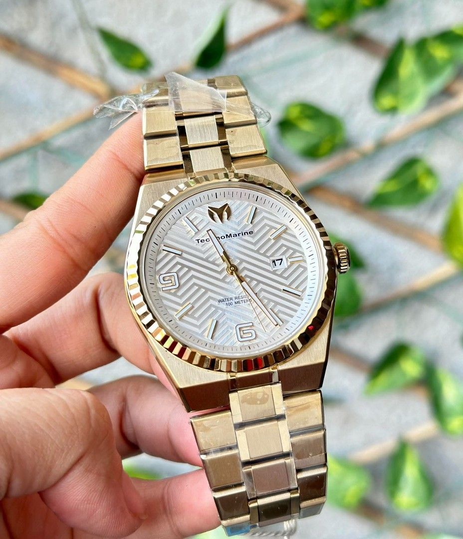 TechnoMarine (Category: Men's Watches) located in Toledo. Submitted by sissyoriginalstuff (Listing ID 1464367225, Image 3). Description: Techn🅾️m🅰️rine Terra Nova ❗ kha26 ₱7,699 TM 225055 42mm Unisex Full Gold Last piece . . . . "Please note: I am not connected to or officially associated with the brand. I only re-sell original items sourced from legitimate suppliers.". . . @sissy_original_stuff #watchph #urph #sissyoriginalstuff #invictaph #te