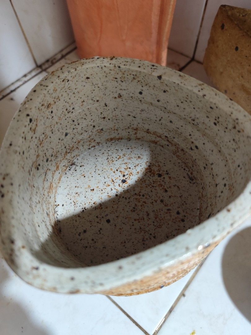 Textured Ceramic Pot Planter (Category: Pots & Planters) located in Manila. Submitted by marriage031073advocate (Listing ID 1464429965, Image 3). Description: - Unique textured ceramic pot - Rustic, earthy feel - Ideal for small plants or succulents - Speckled interior design - Ribbed exterior for a natural touch - Dimensions: Approx. X" tall x Y" wide.