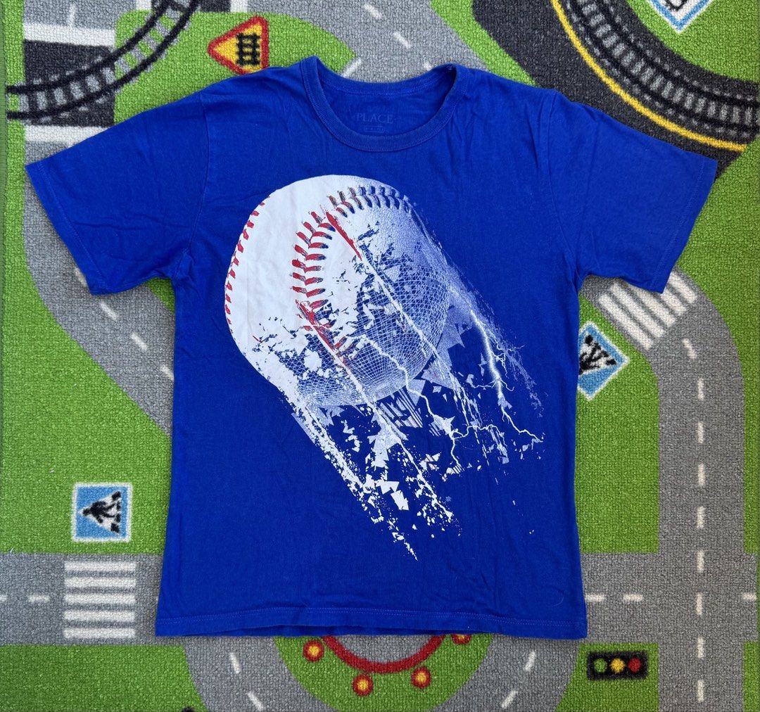 The Children's Place Shirt (Category: Babies & Kids Fashion) located in Rizal. Submitted by preloovved (Listing ID 1464478665, Image 1). Description: Cool blue t-shirt with a dynamic baseball graphic. Perfect for young sports fans. Made by The Children's Place. Preloved, 8yo Meet-up only in GB1 San Mateo, Rizal Shipping fee c/o buyer. Tres Marias or J&T express Payment to be sent to me via BPI/BDO/GCASH only. 😁 C-2.
