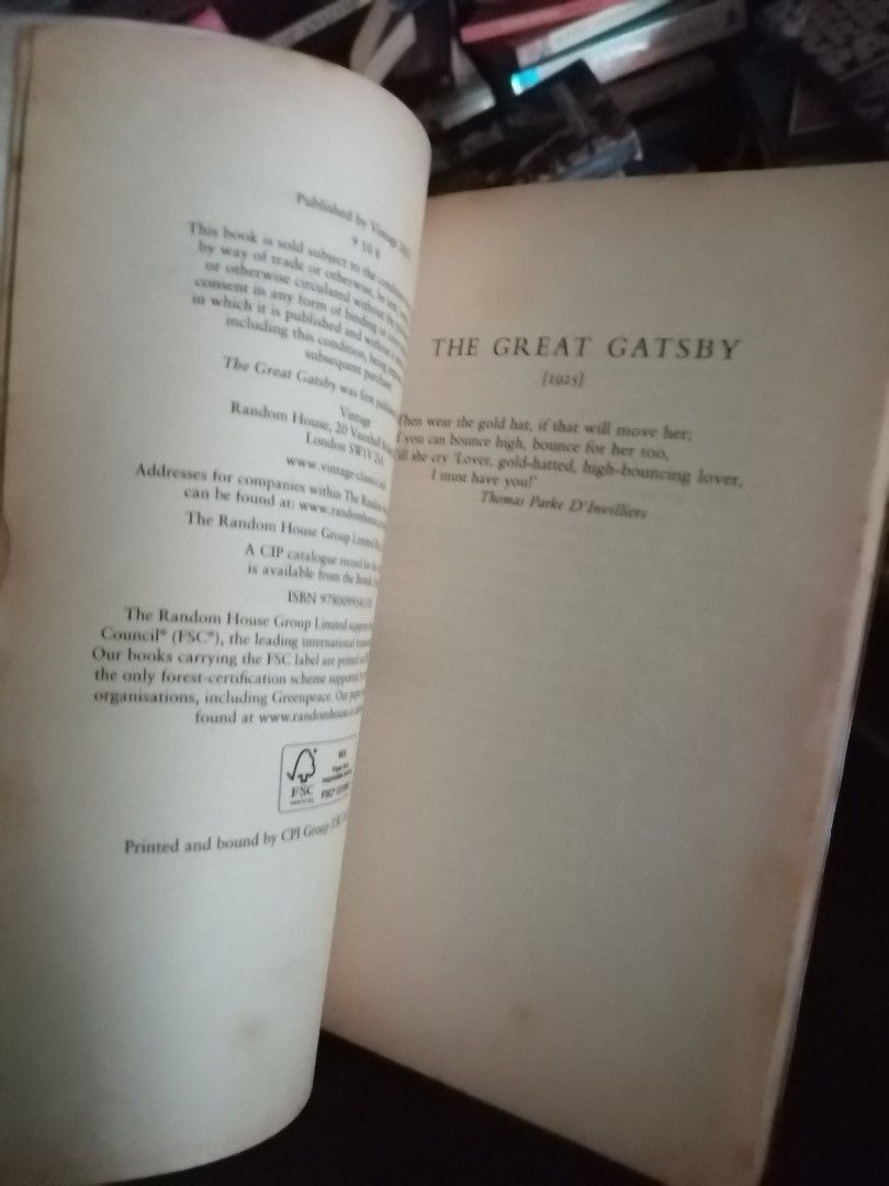 The Great Gatsby (Category: Storybooks) located in Makati City. Submitted by booksbymarvin (Listing ID 1425714647, Image 3). Description: For sale Paperback. In good condition MOD, MOP: LBC GRAB, GCASH, BPI.