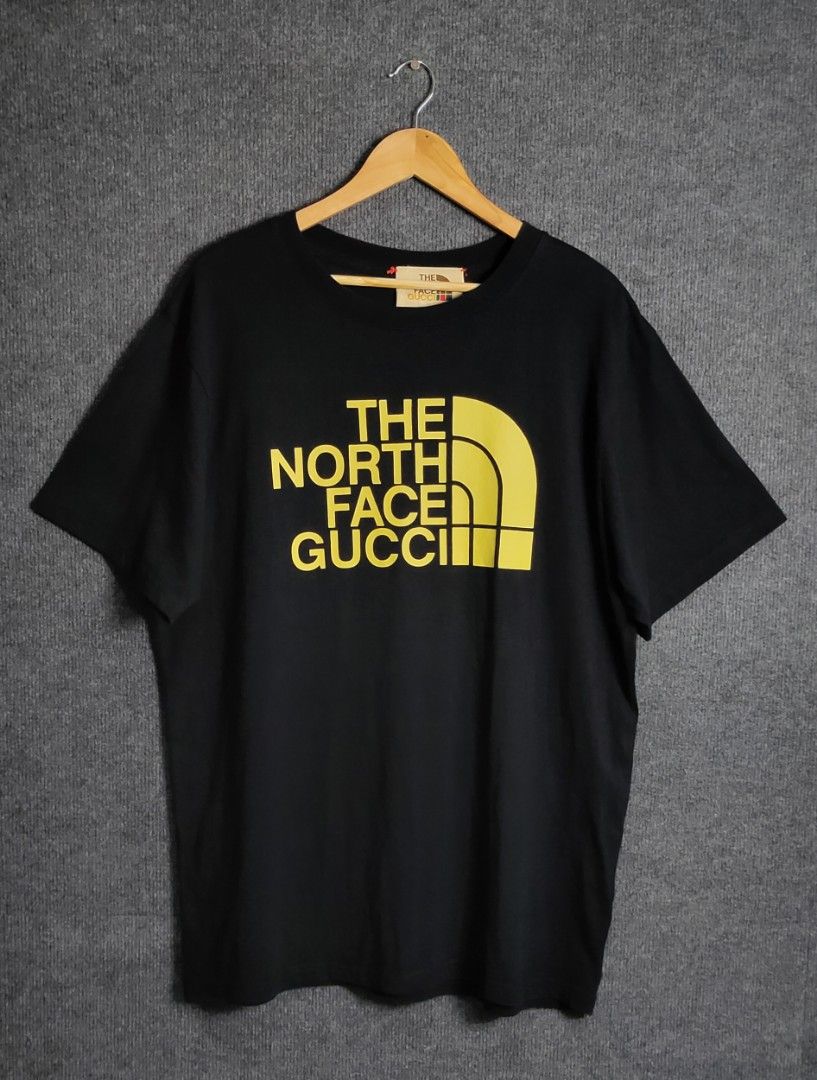 The North Face x Gucci (Category: Tshirts & Polo Shirts ) located in Bolinao. Submitted by tokiya. (Listing ID 1464401518, Image 1). Description: The North Face x Gucci Size XL 24x33.