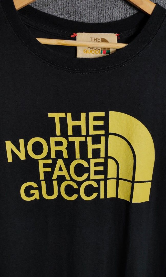 The North Face x Gucci (Category: Tshirts & Polo Shirts ) located in Bolinao. Submitted by tokiya. (Listing ID 1464401518, Image 2). Description: The North Face x Gucci Size XL 24x33.