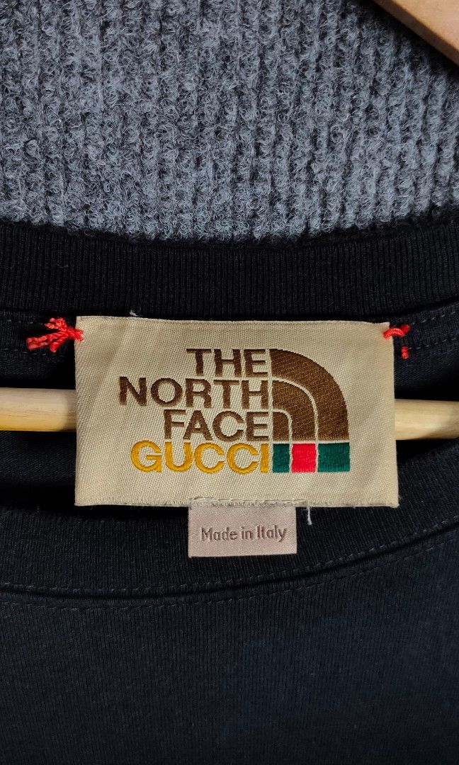The North Face x Gucci (Category: Tshirts & Polo Shirts ) located in Bolinao. Submitted by tokiya. (Listing ID 1464401518, Image 3). Description: The North Face x Gucci Size XL 24x33.