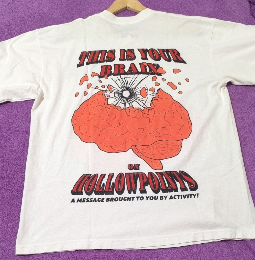THIS IS YOUR BRAIN... ON HOLLOWPOINT (Category: Tshirts & Polo Shirts ) located in Dumaguete. Submitted by nostaldripph (Listing ID 1464404901, Image 2). Description: ACTIVITY TAG 22.5*29.5 MINOR HAIRLINES.