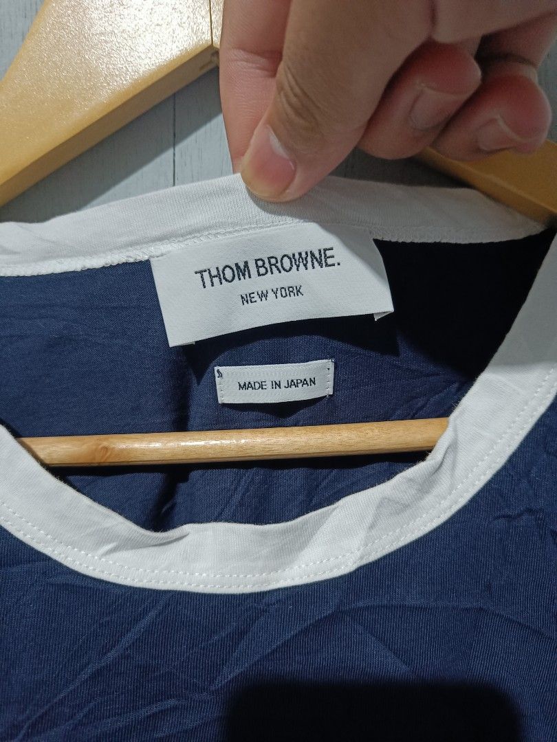 THOM BROWNE T SHIRT (Category: Tshirts & Polo Shirts ) located in Davao. Submitted by thrift.it.denzz (Listing ID 1464445257, Image 3). Description: THOM BROWNE T-SHIRT •SIZE LARGE W21 L27 •GOOD AS NEW CONDITION •NEED WASH •1,200 🏷️ FREE SHIPPING 📩DM📩.