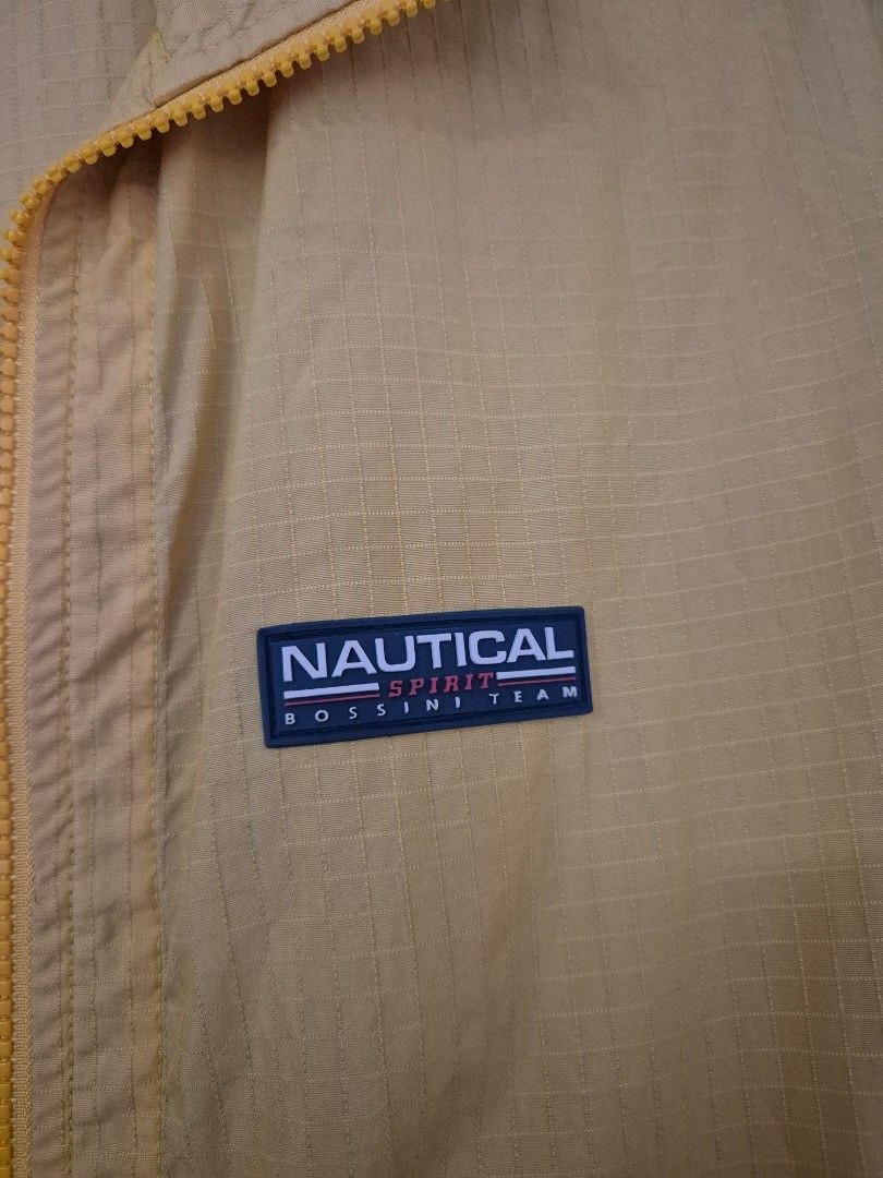 Thrifted/Ukay Yellow Windbreaker Jacket (Bossini) (Category: Coats, Jackets and Outerwear) located in San Juan City. Submitted by kiwi_o3o (Listing ID 1464441444, Image 2). Description: Well used but no damages Fits ladies small-medium sizes Buyer will shoulder SF .