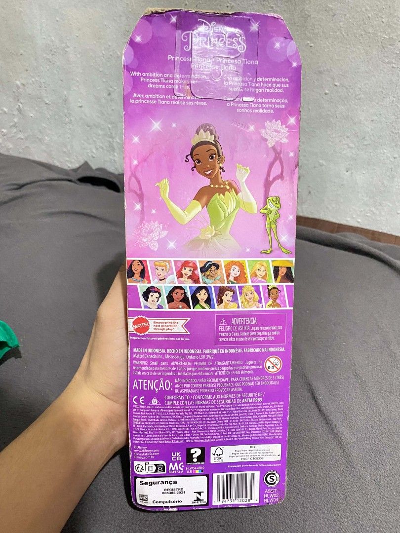 Tiana Doll Mattel (Category: Kids Toys) located in Taguig. Submitted by jeannecaye57818 (Listing ID 1464490087, Image 2). Description: Tiana Dolls NRFB Still in box po sale ko na tagal na kasi na stock sa bahay.