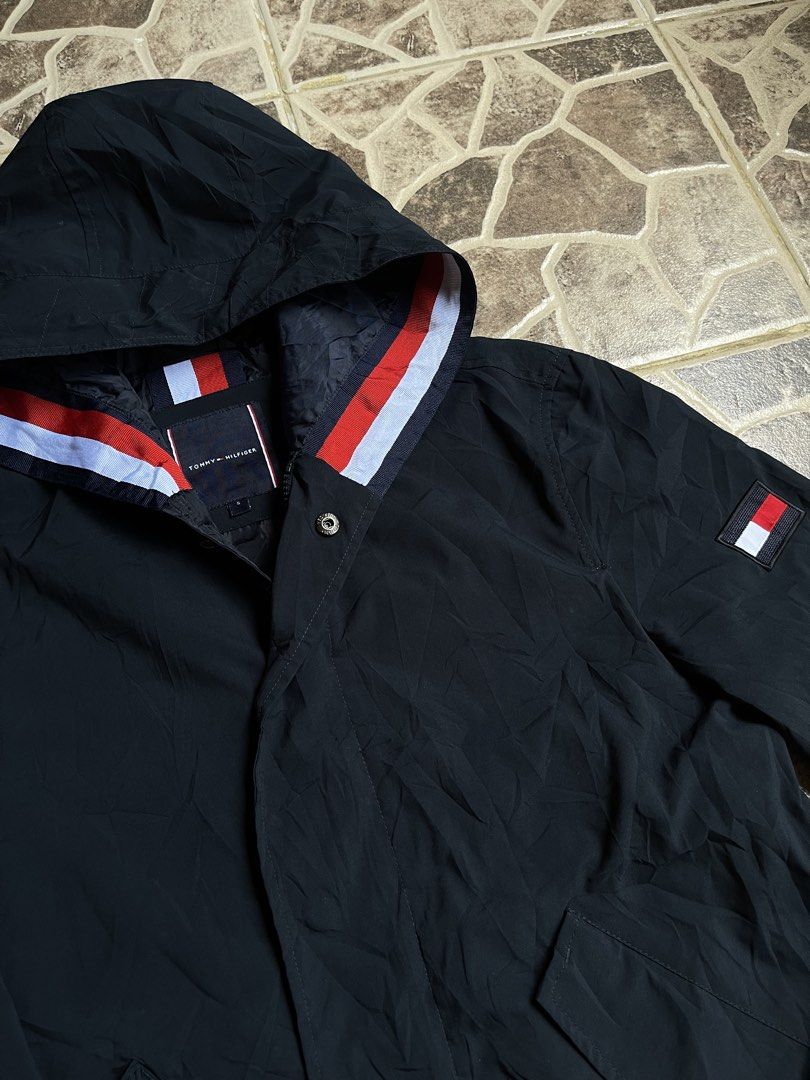 Tommy Hilfiger THFLEX Hooded Performance Jacket (Category: Coats, Jackets and Outerwear) located in Dinalupihan. Submitted by filledthrift.7 (Listing ID 1464524187, Image 2). Description: Tommy Hilfiger THFLEX Hooded Performance Jacket Dimes: 21.5x27 Color rate: 10/10 Cut washtag 100% authentic Excellent to Brand new condition.