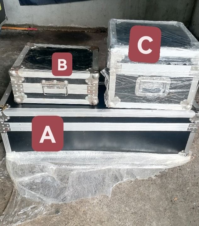 Tourcase flight case hardcase (Category: Other Audio Equipment) located in Quezon City. Submitted by newwhale.f1c027 (Listing ID 1464416831, Image 1). Description: CHECK price and size. P4,000 *A size 40"x13"11" P3,000 *B size 13'x16x7" P3,500 *C size 16"x16"x12.5" Pag kunin lahat P8000 nalang pick up Lagro fairview Q.C. or via delivery lalamove rider po. Delivery fee sagot po ni buyer.. .
