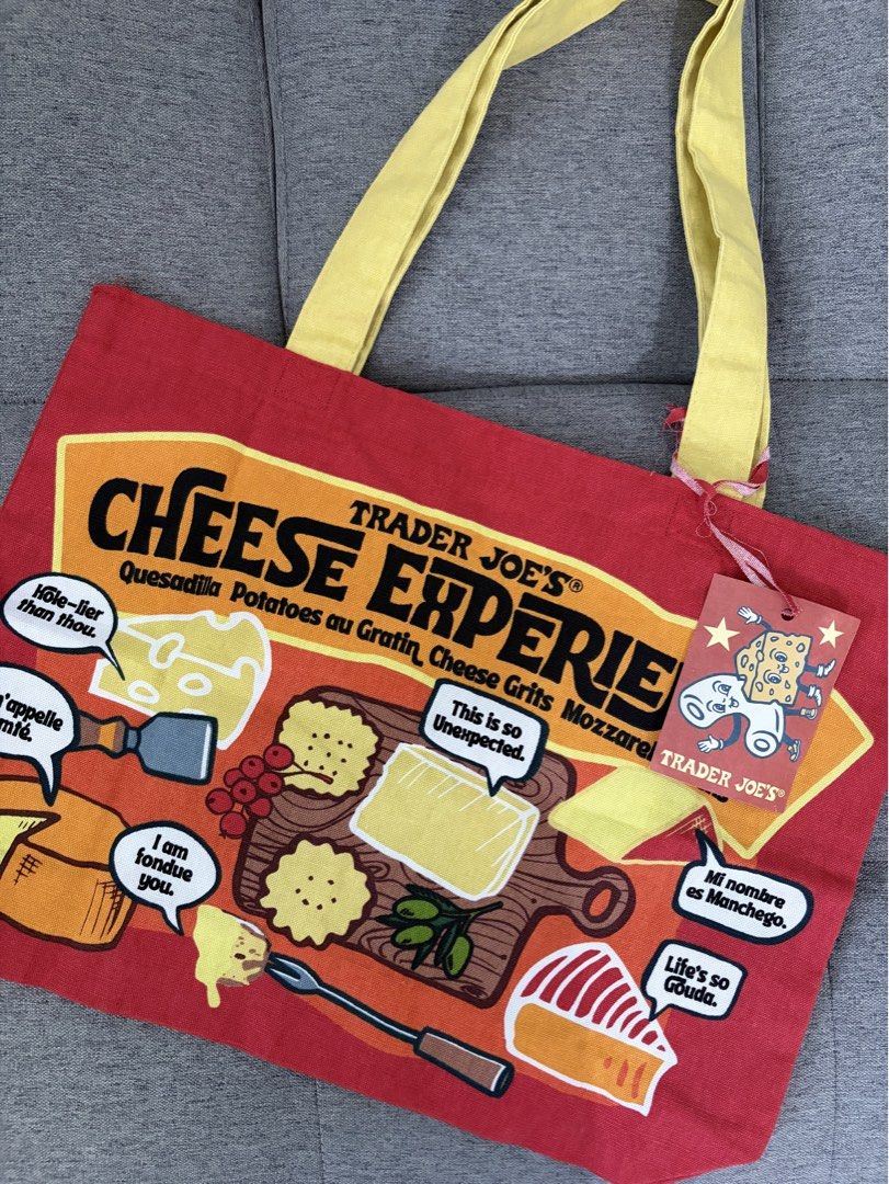 Trader Joe’s Cheese Adventures Tote Bag (Category: Tote Bags) located in Manila. Submitted by lucky.macherie (Listing ID 1464186328, Image 1). Description: Brand new Negotiable.
