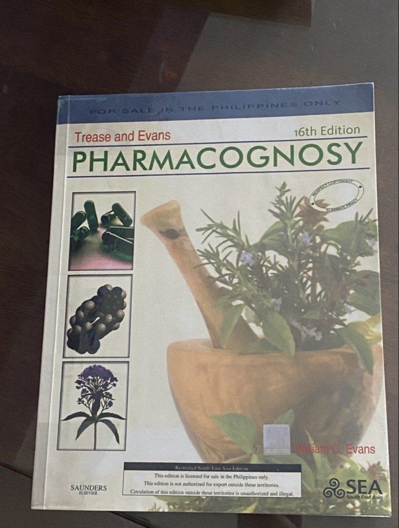 Trese and Evans Pharmacognosy 16th edition (Category: Textbooks) located in Manila. Submitted by nkayy215 (Listing ID 1464491241, Image 1). Description: Decluttering the materials I used for the April 2024 board exam. Hope these will help you for the upcoming licensure exam! Padayon, future pharmacists! • Trese and Evans Pharmacognosy 16th edition (unused, with plastic cover) - Php 600 I've also kept my sticky notes that I pasted on the wall duri