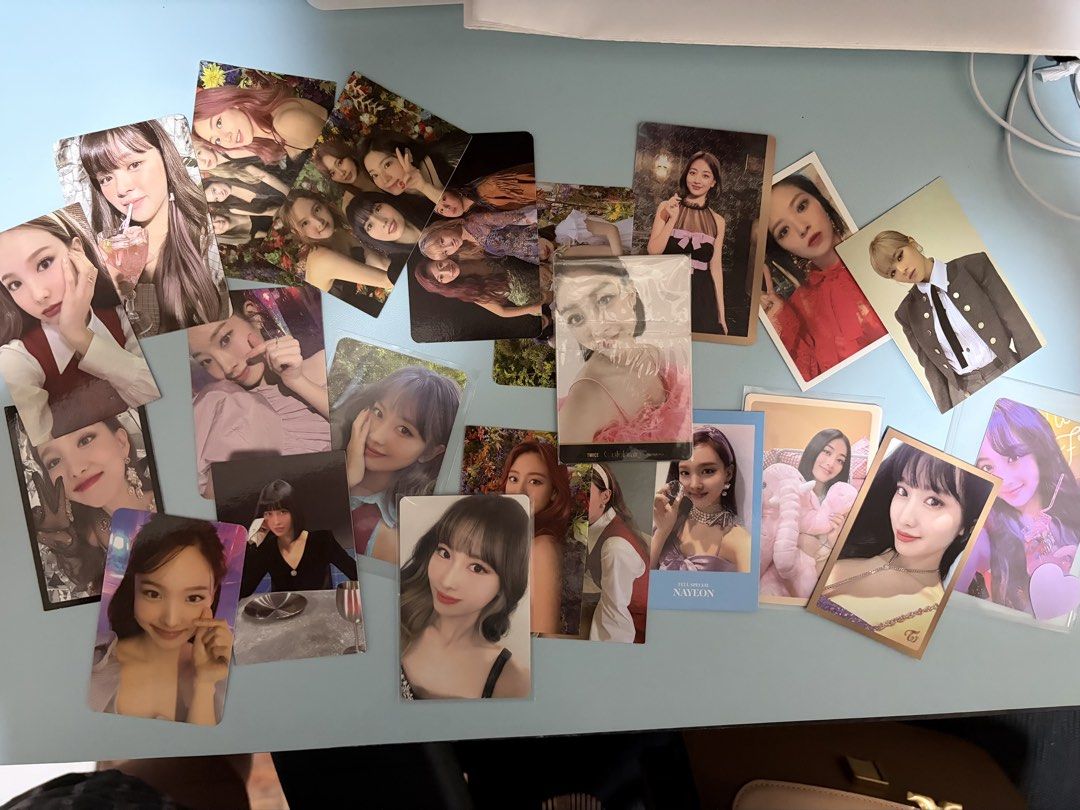 TWICE K-pop Photocards - Various Members Assorted (Category: K-Wave Merchandise) located in Marikina City. Submitted by maxthelibra (Listing ID 1464540189, Image 1). Description: - Official TWICE photocards - ALL members - Includes rare inclusions from different albums - Perfect for ONCE collectors - All items are official merchandise - Good to Pristine condition.