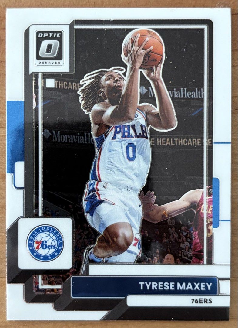 Tyrese Maxey | NBA Cards ~ Optic '22 - '23 (Category: Raw Singles) located in Makati City. Submitted by cardlab (Listing ID 1464358625, Image 1). Description: Items are 💯 authentic/original/legit. About The Card: • '22 - '23 Optic • Card No. 26 FOR: • Cards ₱99 and below with Card Sleeves • Cards ₱100 and up with Used Toploader • ₱10 for Bnew Tops Packaging (If Shipping): ✔️ Plastic cover ✔️ Cardboard ✔️ Bubble wrap NOTE: • Cards are raw • Cards