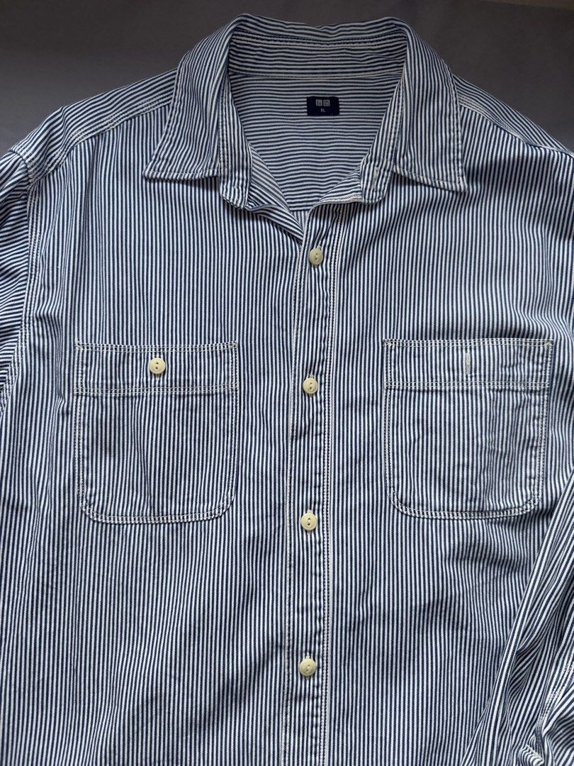 UNIQLO Light Blue Stripes Longsleeves (Category: Formal Shirts) located in Manila. Submitted by jayzee1101 (Listing ID 1464368804, Image 3). Description: Decluttering. Used once in a formal event. Negotiable..