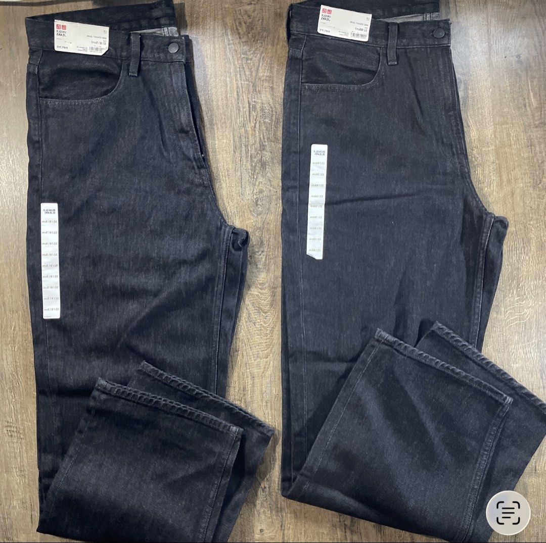 Uniqlo wide straight black (Category: Jeans) located in Quezon City. Submitted by akieo (Listing ID 1464535316, Image 1). Description: Uniqlo wide straight mens Brand new Sizes available Price 1,500 each only❗️ Shipping available .