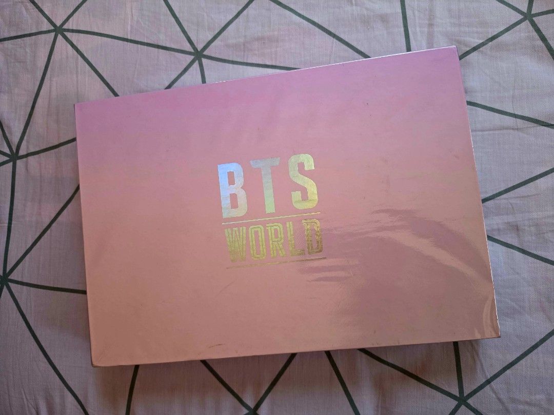 Unsealed BTS WORLD OST Limited Edition Package (Complete Inclusion) (Category: K-Wave Merchandise) located in Aborlan. Submitted by nakwondesu (Listing ID 1464529603, Image 1). Description: Inclusions - Special Package - OST Album (Unsealed - Jin and V Photocards) - Manager ID Case - Manager ID Card (1ea) - Story Card (8ea) - Magnets (1SET 8EA) Manage your exepectations po regarding sa magnets na prone din po sa yellowing. P.S. di po kasama yung 