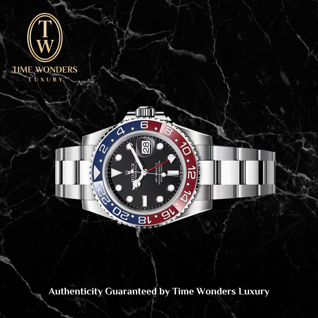 Used February 2021 Rolex GMT-Master II Pepsi Oyster 126710BLRO 126710 (Category: Watches) located in Singapore. Submitted by timewondersluxury (Listing ID 1464399224, Image 1). Description: Brand: Rolex Model: 126710BLRO Condition: Used Dial: Black Case Diameter: 40 MM Movement : Automatic Material: Stainless Steel Bracelet: Stainless Steel Original Box: Yes Original Cert/Papers: Yes Dated: February 2021 Warranty: 1 YEAR WARRANTY BY TIME WONDERS 
