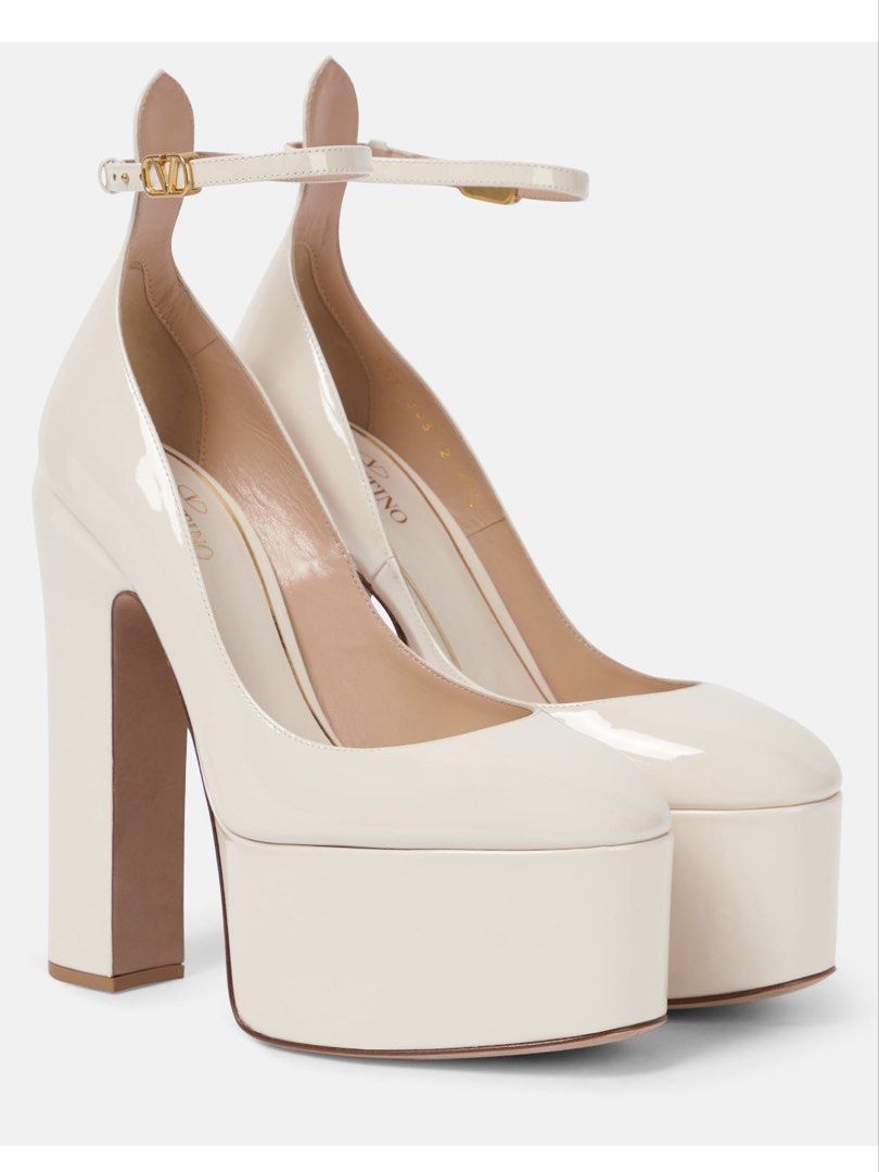 VALENTINO Tan Go Platform 120mm (Category: Sneakers & Footwear) located in Quezon City. Submitted by wasmynnowurs (Listing ID 1464494387, Image 2). Description: Arriving in November I won’t respond to silly offers. Thanks! Bought for a cancelled event. Priced to sell. Heel height 120mm =4.724 in More details here: https://www.mytheresa.com/me/en/women/valentino-garavani-tan-go-patent-leather-platform-pumps-white-p00640348?dplink=true&utm_source=s
