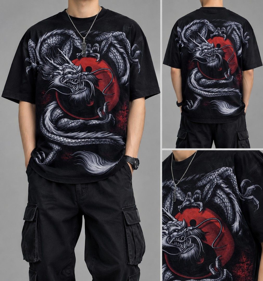 Vintage 1990s y2k dragon tshirt (Category: Activewear) located in Sindangan. Submitted by barak_ukay (Listing ID 1464452965, Image 2). Description: Good condition No issues Cotton Cut tags.