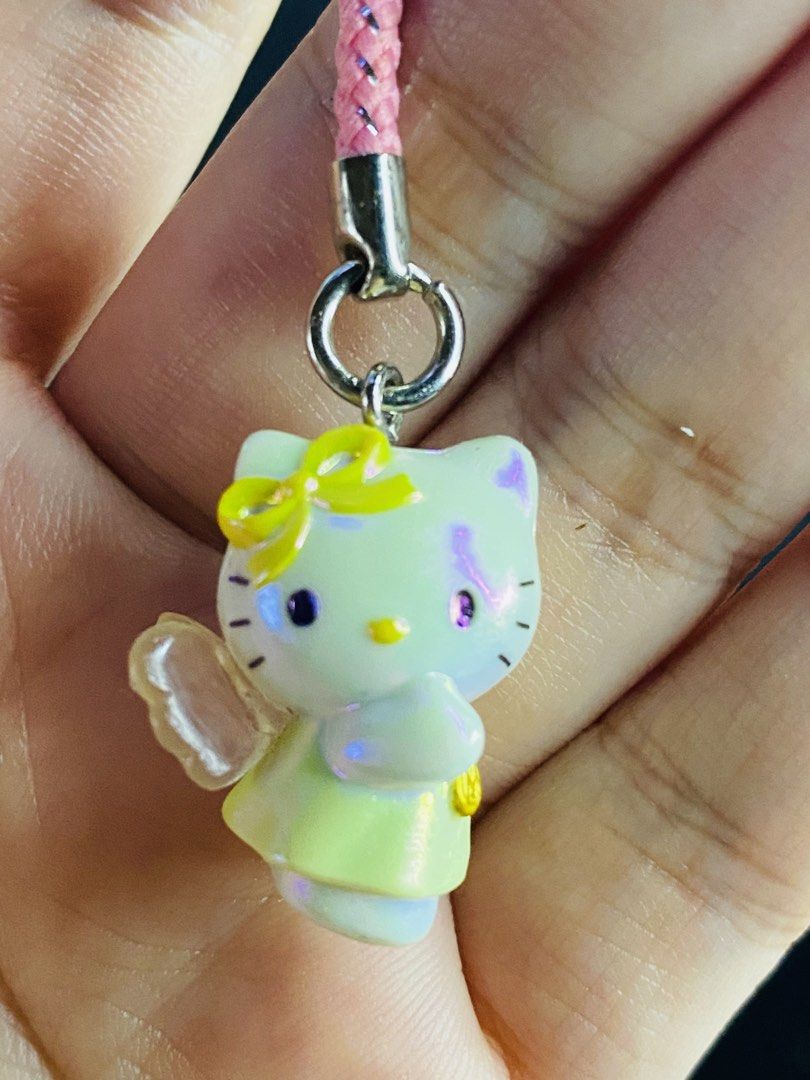 Vintage 2004 Sanrio Hello kitty Angel Strap Charm (Category: Character Goods) located in Manila. Submitted by kawaii_omocha_est2020 (Listing ID 1464536259, Image 2). Description: ✅ Mine Now, Pay Now ✅ Please check all photos for complete details. ✅ Please manage your expectations, most items are preloved and not for those who are sensitive about condition. ✅ Actual color may vary due to lighting conditions. ✅ Due to limited reply quota, I will on