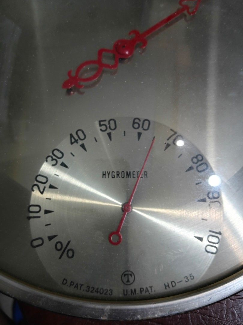 Vintage home wall thermometer (Category: Other Home Decor) located in Paranaque City. Submitted by 4thestate.surplusan (Listing ID 1464494328, Image 2). Description: vintage home thermometer, hygrometer.