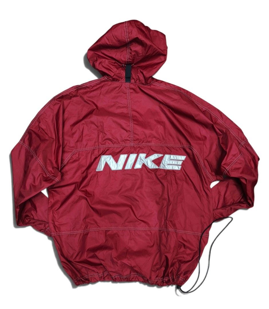 Vintage Nike 90s Anorak Jacket (Category: Coats, Jackets and Outerwear) located in Digos. Submitted by emmanuel28 (Listing ID 1464533313, Image 2). Description: Vintage Nike 90s Anorak Jacket mid swoosh, back spell out design Kangaroo pocket Size Large Dimes: 26 x 30.5 inches Excellent condition no issue Location: Davao del sur Buyer shoulders fee.